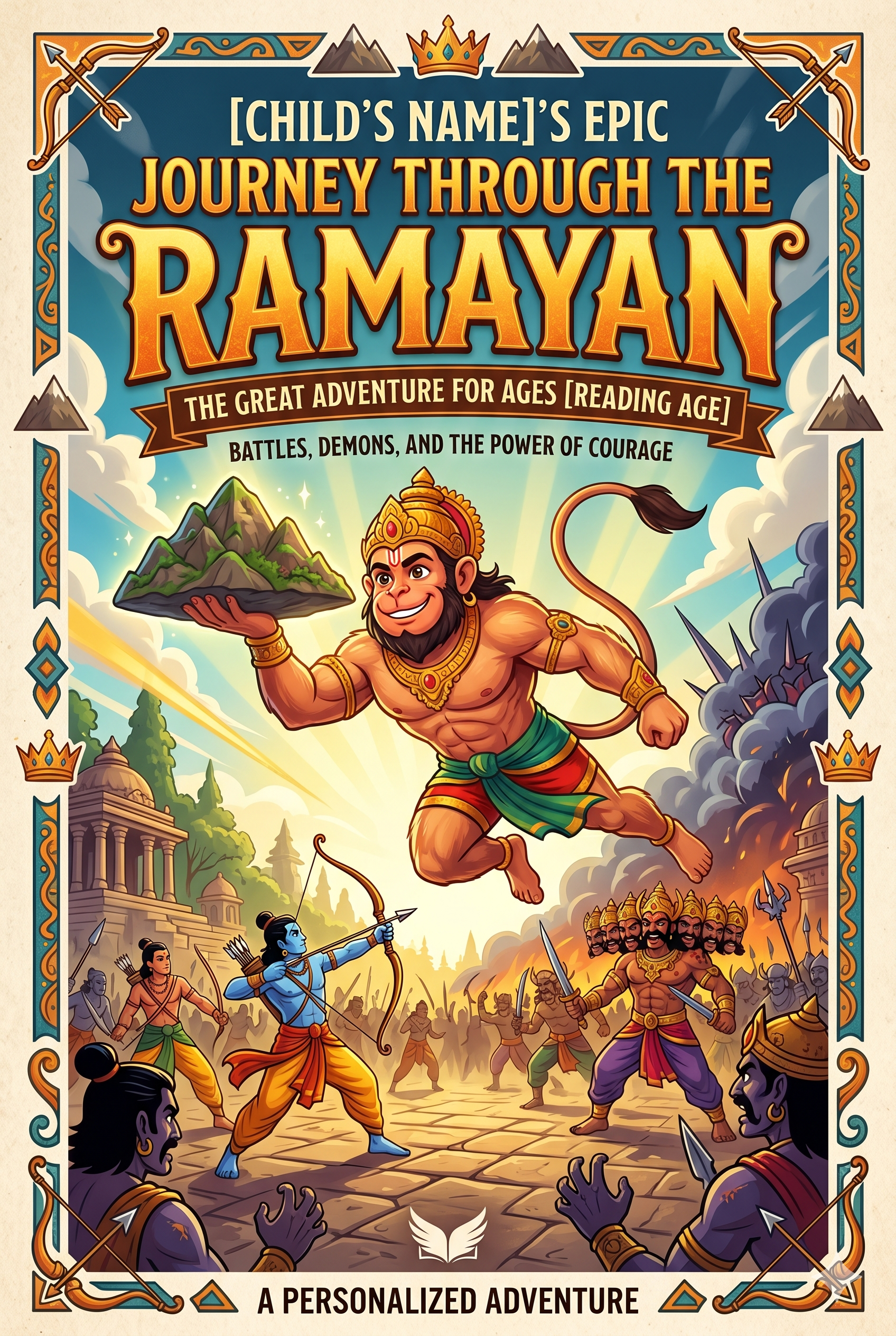 The Ramayan personalised book cover